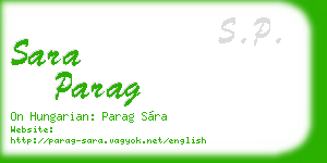 sara parag business card